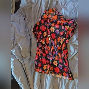 Floral Button-Up Blouse